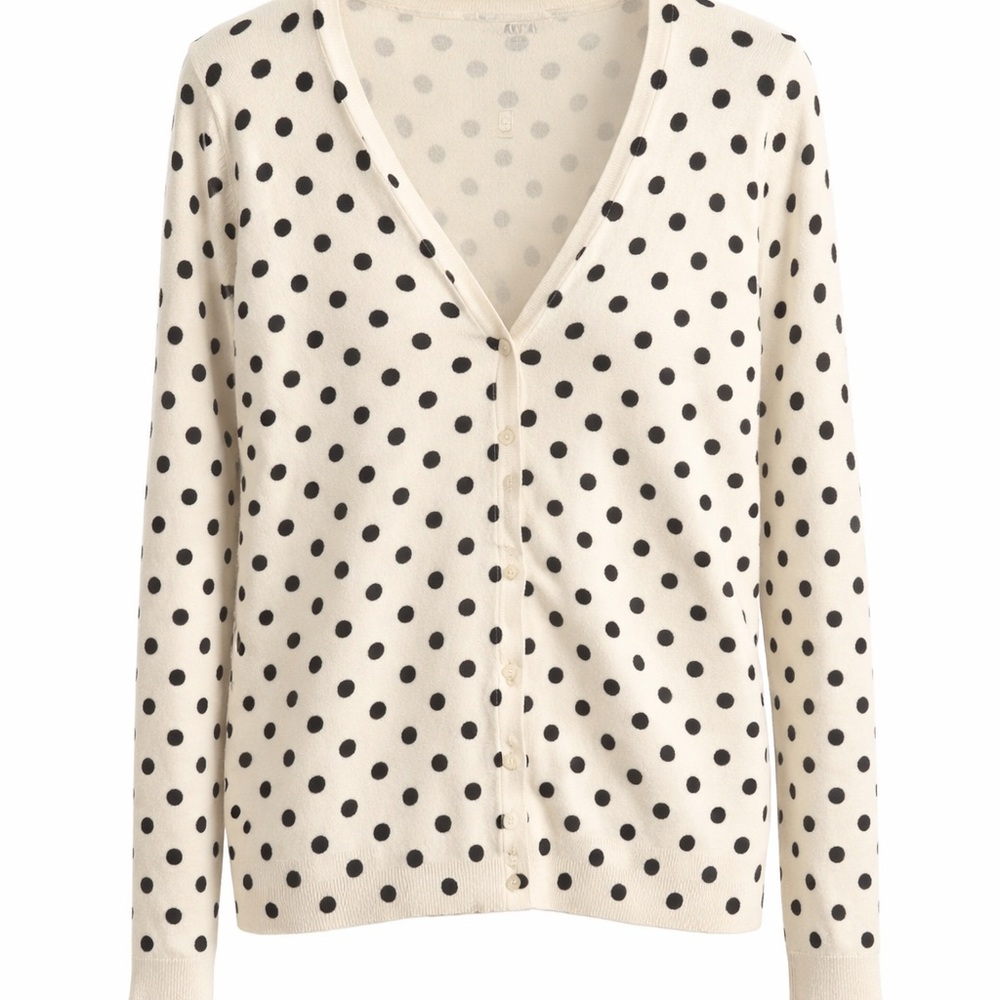 Merona Women's White and Black Dot Sweater